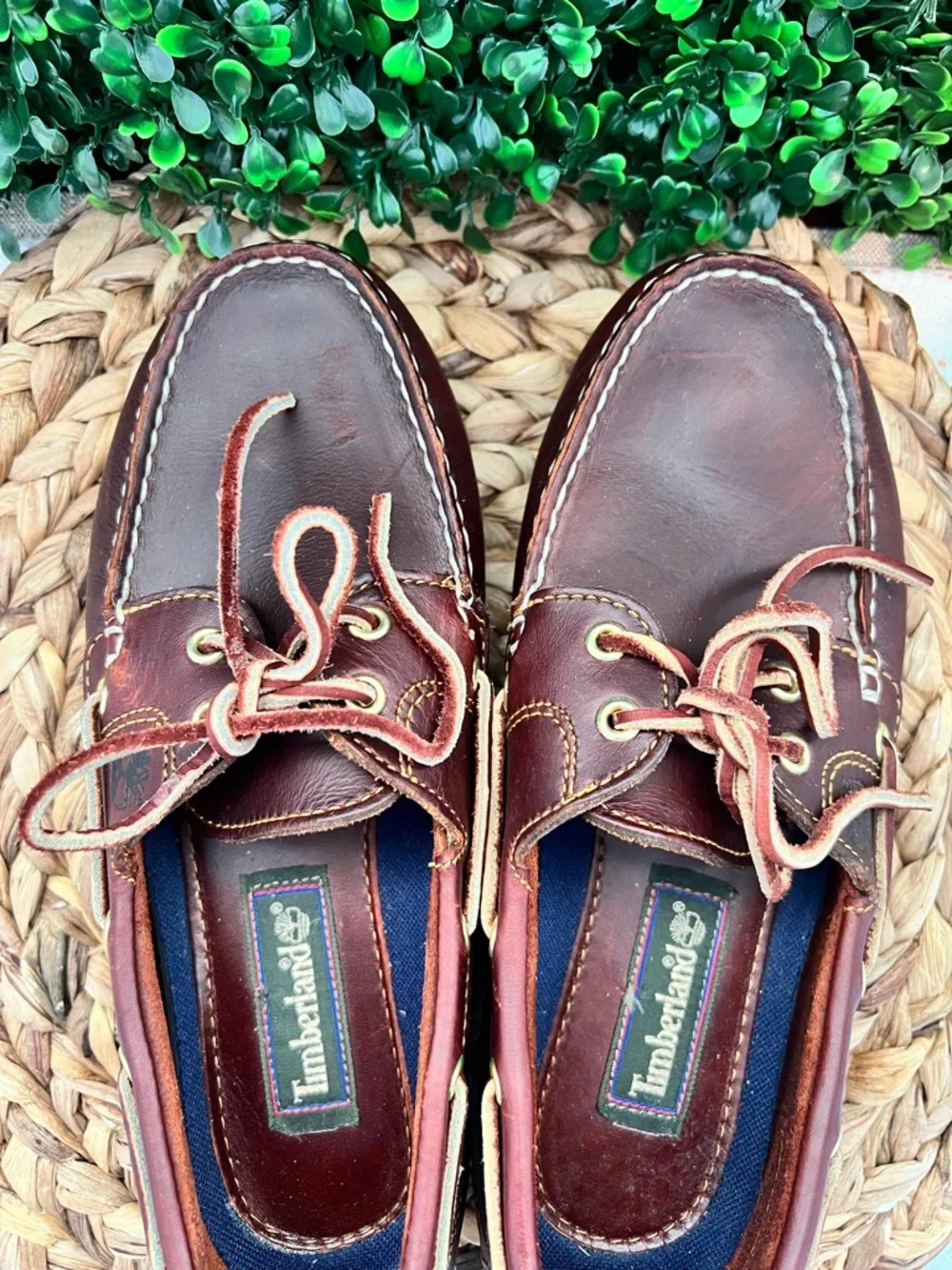Timberland Women's Amherst 2-Eye Classic Leather Boat Shoes | Size 8 | Rootbeer